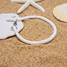 Puka Shell Anklet - Round White Beach Shell Jewelry
