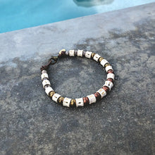 Fish Vertebrae Bracelet - White Bones & Brass/Silver/Copper