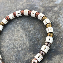 Fish Vertebrae Bracelet - White Bones & Brass/Silver/Copper