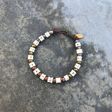 Fish Vertebrae Bracelet - White Bones & Brass/Silver/Copper