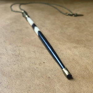 Porcupine Quill in Bullet Necklace, Black/Brown & Ivory