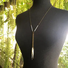 Porcupine Quill Fringe Necklace, Black/Brown & Ivory/White