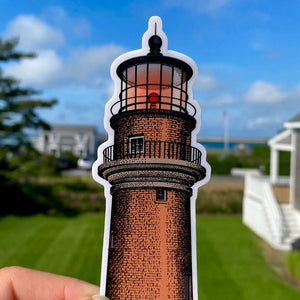 Amazing Die Cut Sticker 5" - Gay Head Lighthouse, Martha’s Vineyard