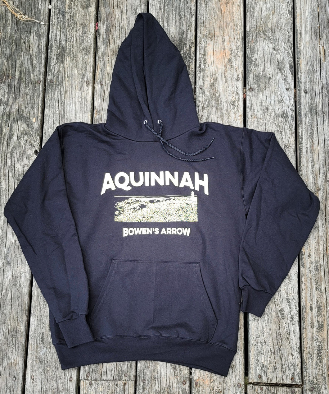 Aquinnah Hoodie with Lighthouse and Cliffs - Bowen's Arrow
