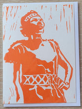 Block Printed 5x7" BLANK CARDS - Esther Ryan Kestenbaum (Gay Head Girl)