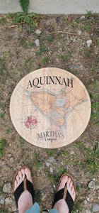 Aquinnah 18" Wood Circle Map