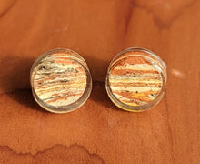 Handmade Post Earrings with Gay Head Clay in Resin