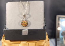 Gay Head Clay Jewelry Collection - Small Round Setting w/ Decoration 12mm Pendant with Sterling Silver Cable Chain and Lobster Clasp (Copy)