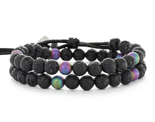 Handmade Black Lava Two-Wrap Bracelet