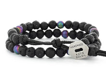 Handmade Black Lava Two-Wrap Bracelet