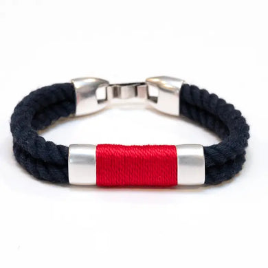 Tremont Bracelet - Navy/Red/Silver