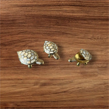 Beautiful Brass Turtle Box with Mother of Pearl Inlay