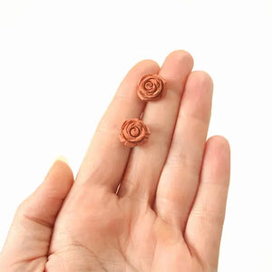 Concrete Rose Earrings