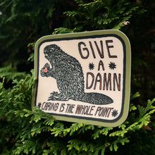 Give A Damn Beaver Sticker - Matte Vinyl