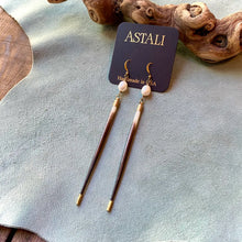 Porcupine Quill & Pearl Earrings, Freshwater Pearls & Quills