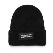 'You Are On Native Land' Ribbed Beanie