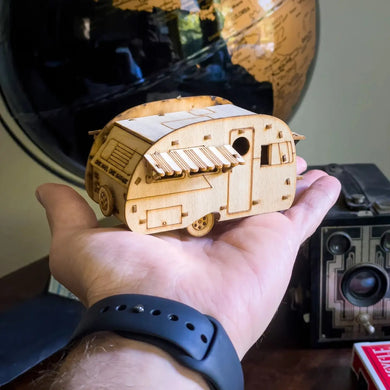 Mini Vintage Camper Bird House Scale model playset you can build and use!