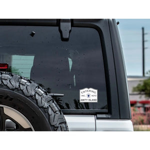 Entering Amity  Island Sticker