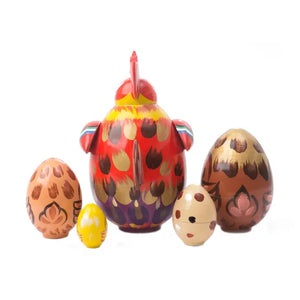Rooster Nesting Egg (Chicken) 5 Pc - 5"