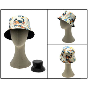 Reversible Crab Print Bucket Hat