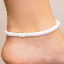 Puka Shell Anklet - Round White Beach Shell Jewelry