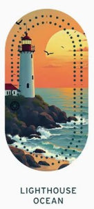 Colorful Lighthouse Mini Travel Cribbage Boards