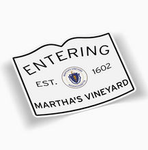 Mini Entering Martha's Vineyard Waterproof Vinyl Bumper Sticker