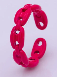 Anchor Link Enamel Chain Ring Adjustable