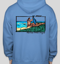 Moshup Aquinnah Zip Front Hoodie - Sky Blue
