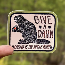 Give A Damn Beaver Sticker - Matte Vinyl