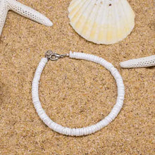 Puka Shell Anklet - Round White Beach Shell Jewelry