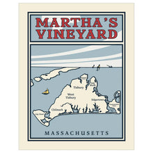 2.5 X 3.5 Martha's Vineyard Map On the Horizon Magnet