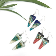 Large Glass Earring Multi-Color Assorted Shapes