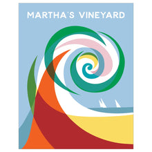 2.5'' X 3.5'' Martha's Vineyard Colorful Wave Magnet