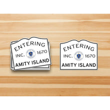 Entering Amity  Island Sticker