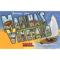 Vintage Postcard Stickers - Old School Martha's Vineyard Photo Letters