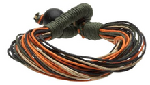 Multicolored Bracelet, Multi-Strands of Waxed Cotton and Painted Chinese Red Pine Tree Wood