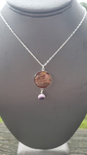 Gay Head Clay Jewelry Collection - New Moon 20mm Pendant with Cable Chain and Lobster Clasp with Hanging Wampum Bead