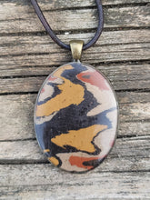 Gay Head Clay Jewelry Collection - Large Oval Pendand with slice of Gay Head Clay
