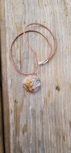 Gay Head Clay Jewelry Collection - Full Moon 30mm Pendant with Leather Necklace and Sterling Silver Lobster Clasp