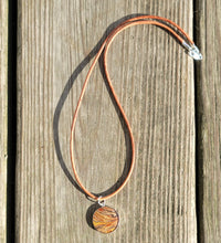 Gay Head Clay Jewelry Collection - New Moon 20mm Pendant with Leather Necklace and Sterling Silver Clasp
