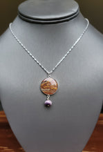 Gay Head Clay Jewelry Collection - New Moon 20mm Pendant with Cable Chain and Lobster Clasp with Hanging Wampum Bead