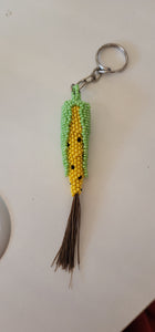 Beaded Corn Keychain