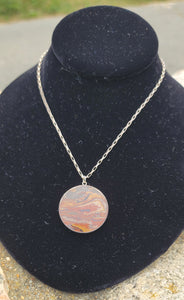 Gay Head Clay Jewelry Collection - Full Moon 30mm Pendant with Cable Chain and Lobster Clasp