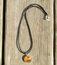 Gay Head Clay Jewelry Collection - New Moon 20mm Pendant with Leather Necklace and Sterling Silver Clasp