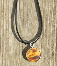 Gay Head Clay Jewelry Collection - New Moon 20mm Pendant with Leather Necklace and Sterling Silver Clasp