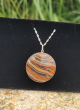 Gay Head Clay Jewelry Collection - Full Moon 30mm Pendant with Cable Chain and Lobster Clasp