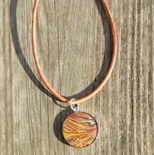 Gay Head Clay Jewelry Collection - New Moon 20mm Pendant with Leather Necklace and Sterling Silver Clasp