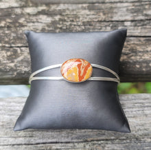 Gay Head Clay Jewelry Collection - Sterling Solid Silver Single Setting Cuff Bracelet