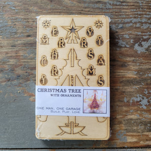 Mini Christmas Tree Puzzle with Lights and Ornaments